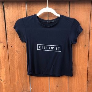 Brandy Melville “Killin’ It” Crop T-Shirt